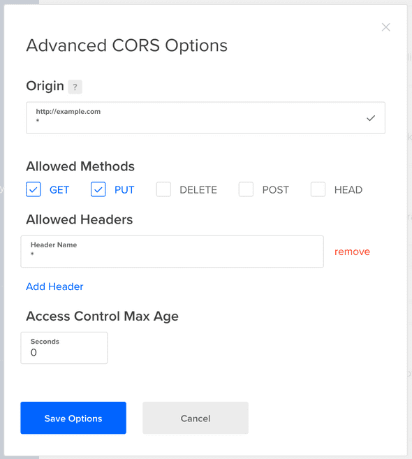 CORS - all origins and headers